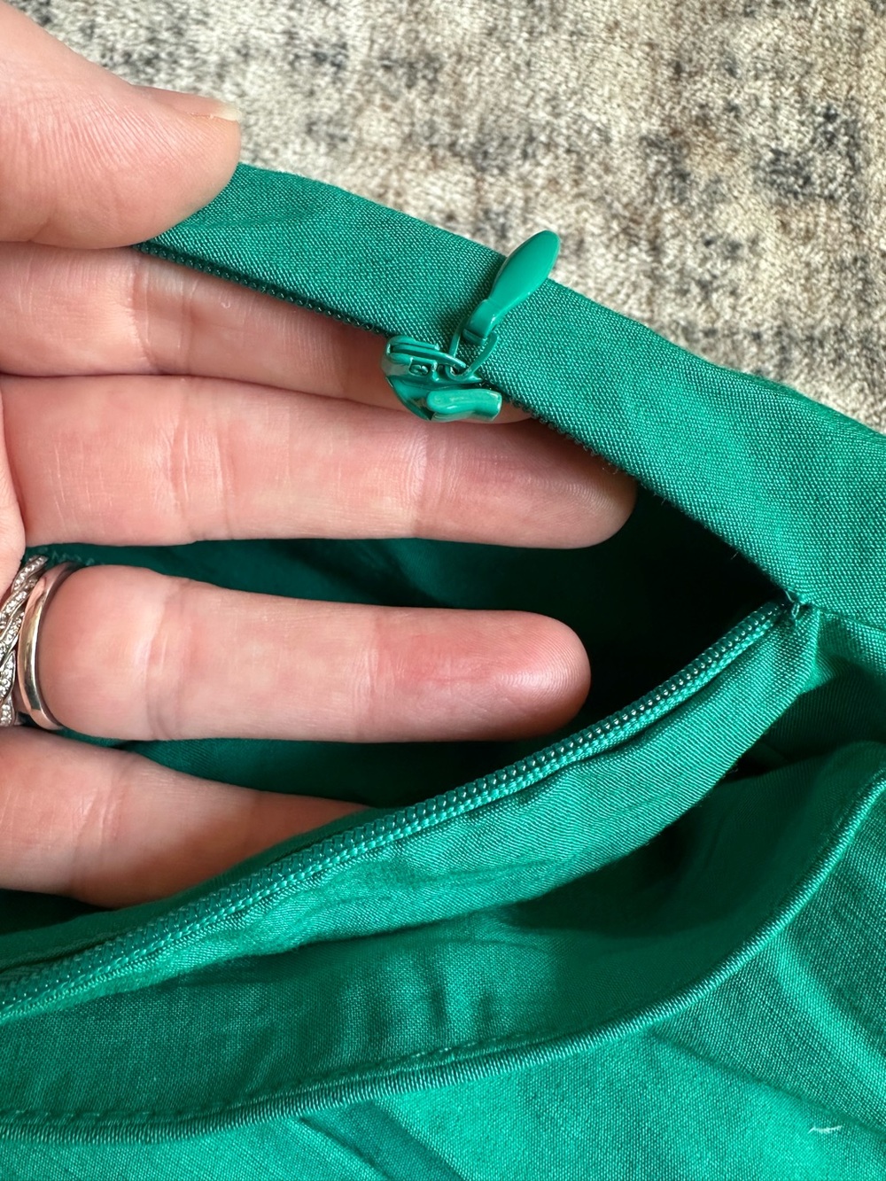 MAEVE ANTHROPOLOGIE GREEN BUTTON FRONT MIDI DRESS SZ 8 BROKEN ZIPPER AS IS - Picture 13 of 13